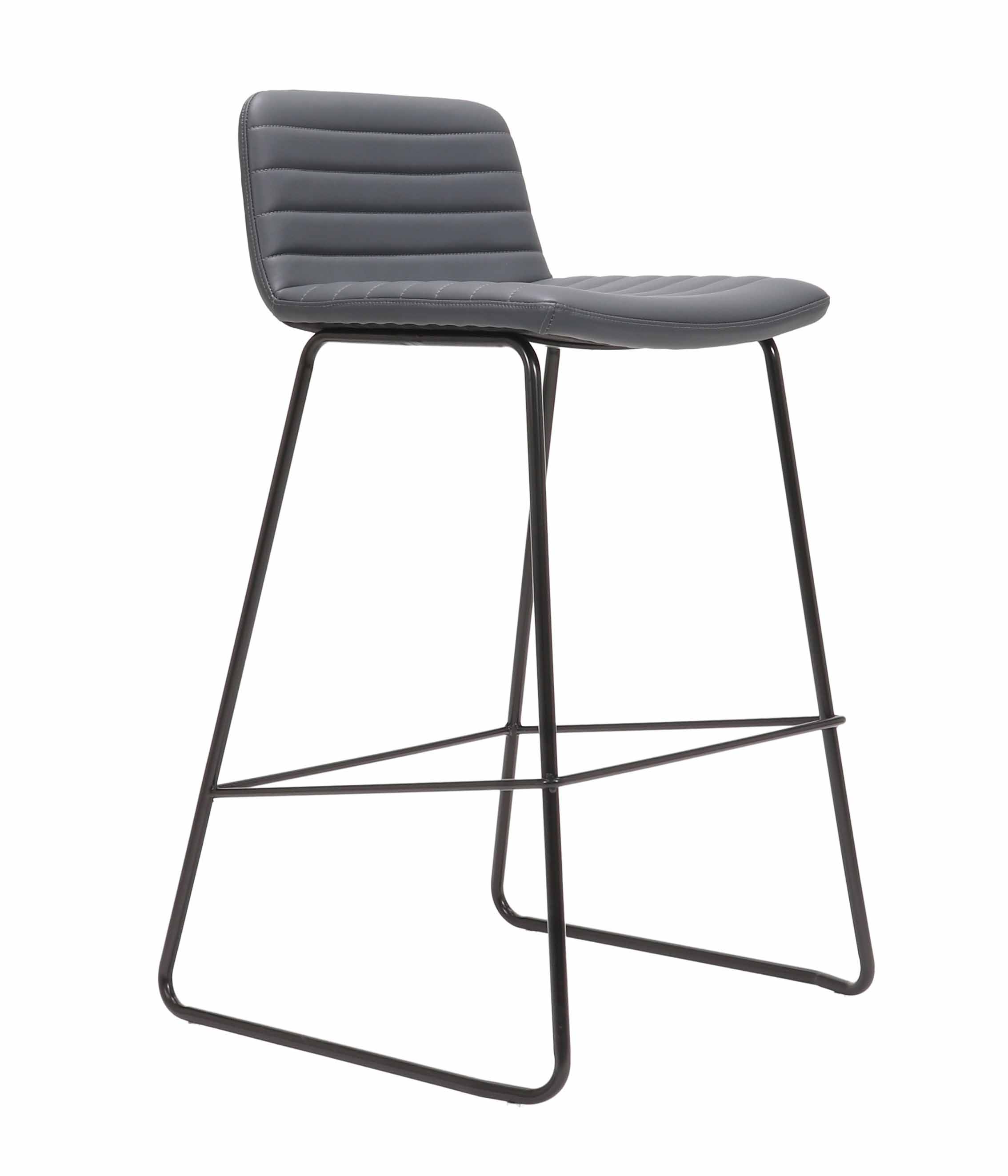Pixel Bar - Stool Navy PU with Black Frame